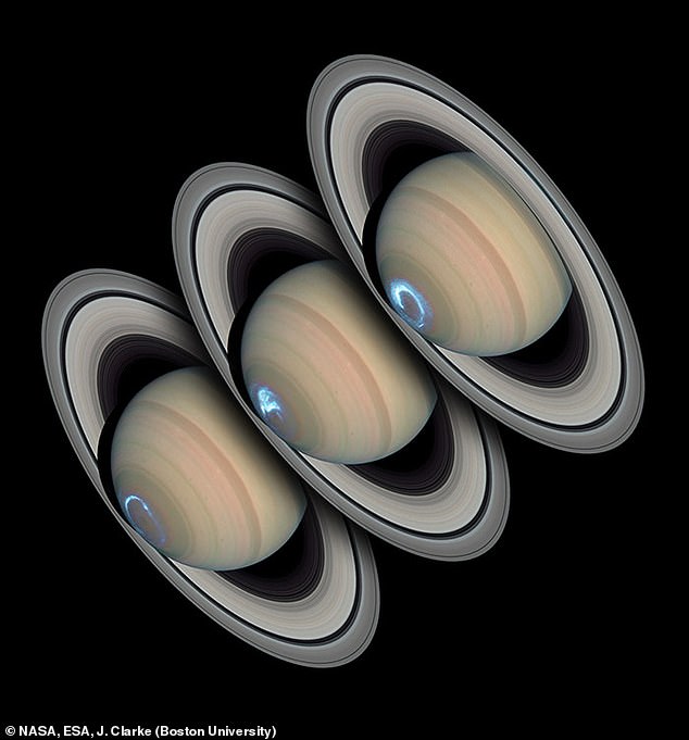 Saturn's rings are mainly composed of ice, rocks, and dust, which consists of the remains of comets and moons trapped by the planet's intense gravity.