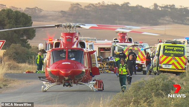 Paramedics took Mr Clarke and a 26-year-old woman to hospital for further treatment after the crash.  Image: 7NEWS