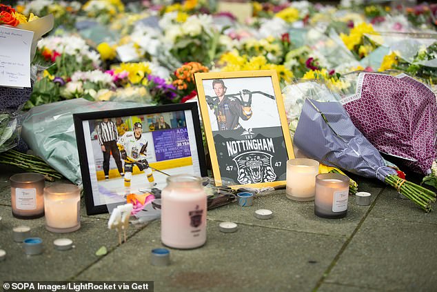 Nottingham Panthers fans started a memorial service for Johnson following his tragic death
