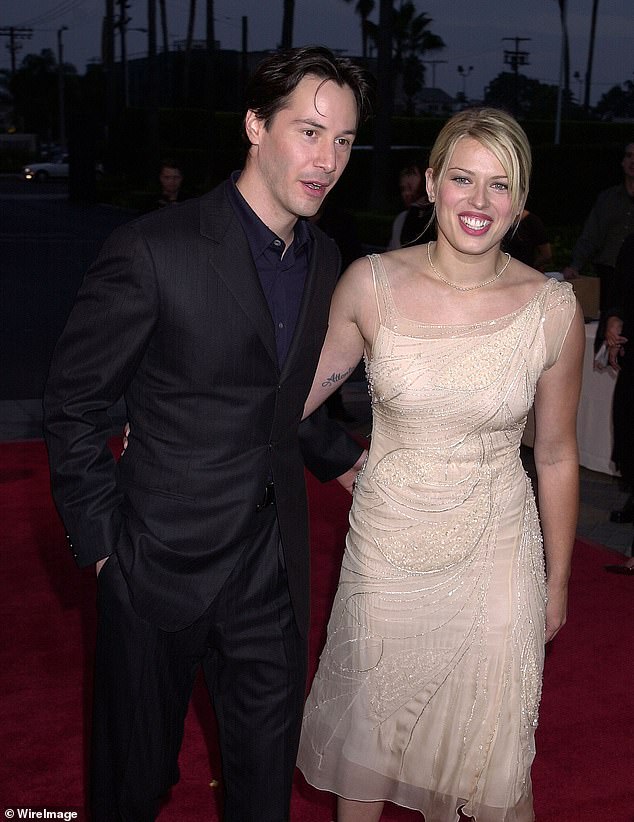 Just friends!  Reeves and Amanda De Cadenet at Hardball in LA in 2001. She has said for years that they are just friends