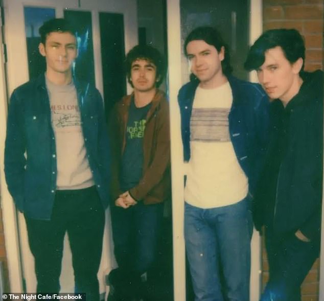 Heartbreaking: Guitarist Josh Higgins, 26, drummer Carl Dillon, 27, and bassist Arran O'Connell, 26, released a joint statement in tribute to Sean (2R)