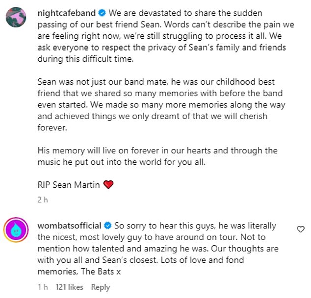 1699296767 213 Devastated Night Cafe fans pay tribute as singer Sean Martin