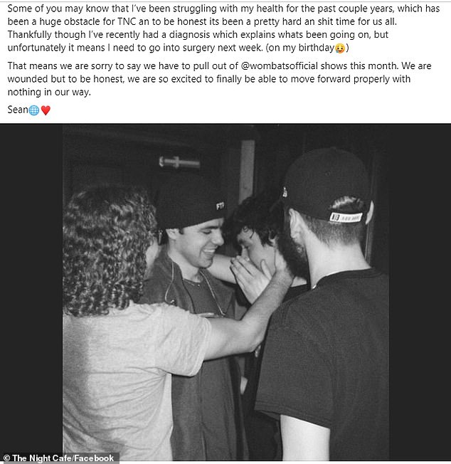Taking time out: Last year Sean revealed he was struggling with his health and needed surgery to help with a mystery condition