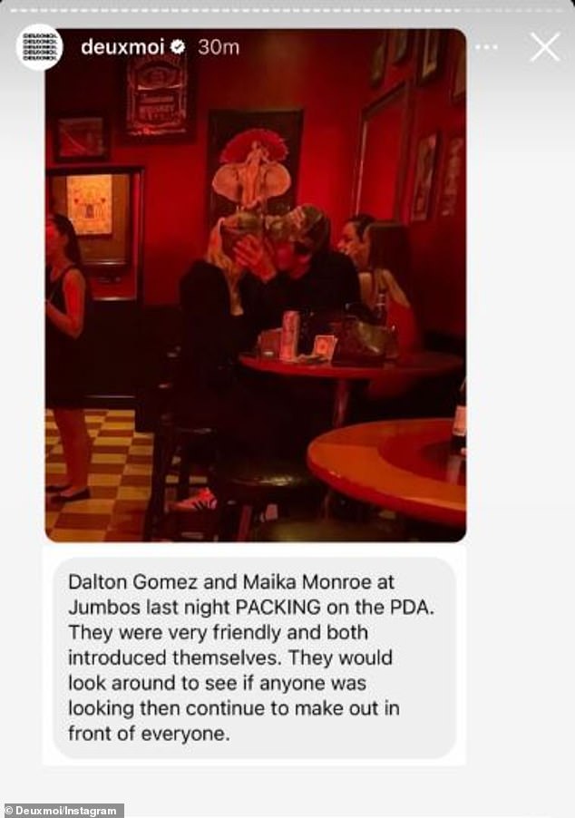 'They were very friendly': It was the second time the coy couple was spotted packing on the PDA after their first sighting together at Hollywood 'pasty' strip club Jumbo's Clown Room in early October