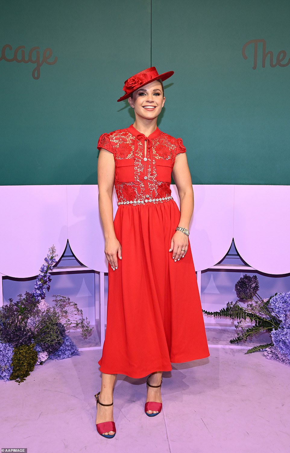 TV presenter Emma Freedman, meanwhile, turned heads in an all-red ensemble