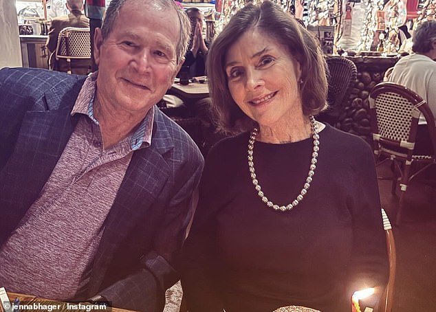 The Bushes celebrated the former first lady's 77th birthday and their 46th wedding anniversary while their daughters were back in their home state of Texas.