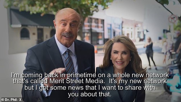 Announcement: In a video message shared to the social media platform, he was seen talking to a camera as his wife of 47 years, Robin McGraw, stood excitedly next to him