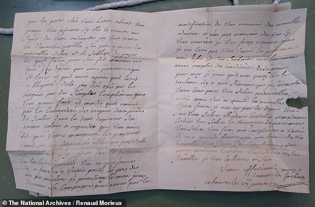 Marguerite's letter to her son Nicolas Quesnel (January 27, 1758), in which she says 