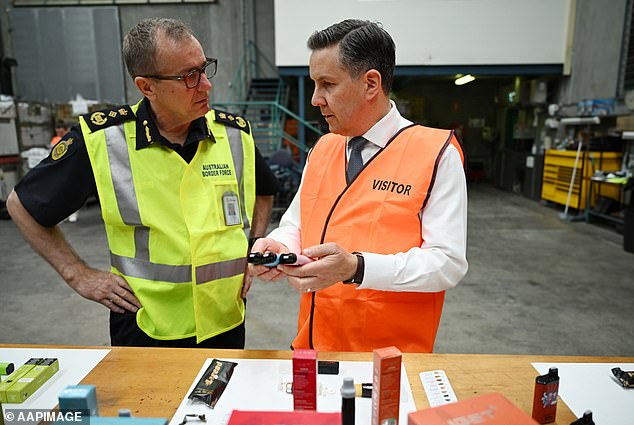 Health Minister Mark Butler (pictured right) says many young Australians are becoming addicted to vaping