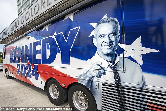 A Robert F. Kennedy Jr.  Tour bus was spotted outside a campaign event in Miami, Florida last month