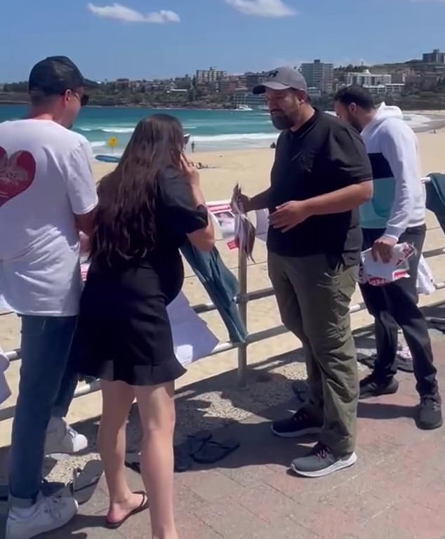 Two men were fined last week after they were caught on footage destroying posters of Israeli hostages taken by Hamas terrorists at Bondi Beach.