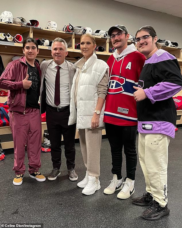 Fun time: “My boys and I had such a fun time visiting the Montreal Canadiens after their hockey game with Vegas Golden Knights in Las Vegas Monday night,” she said of the Oct. 30 game