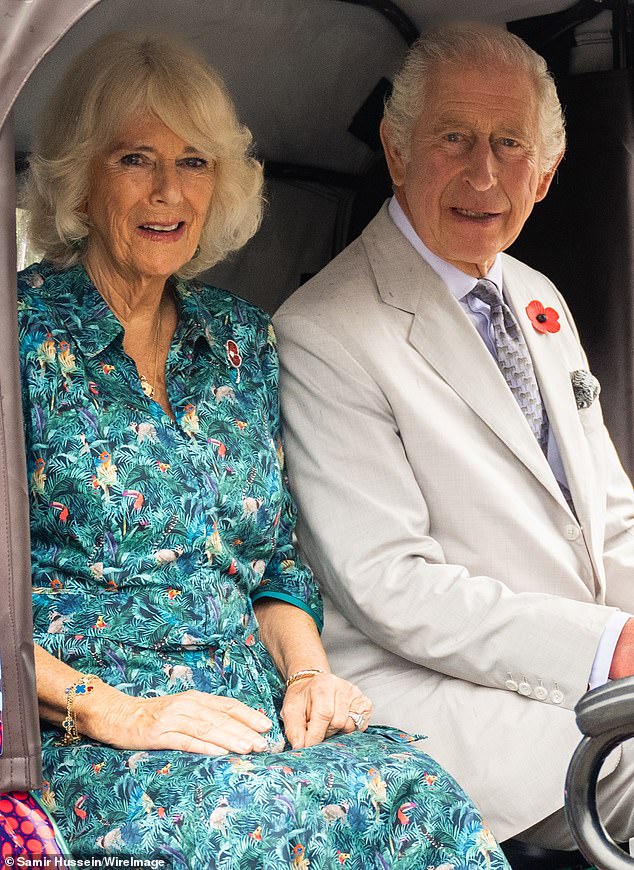 Dominic, 54, said ahead of the launch of series six of the royal drama next week: (Charles) is very emotional and he has real anger and I think he has real sadness and real compassion, and I think so too.  very emotional.'  In the photo: the king and queen on November 3, 2023