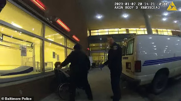 Bodycam footage shows police taking Bertonazzi to hospital after a lengthy response to a man with a 'behavioural crisis'