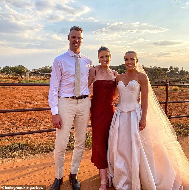 The couple got married in front of about 100 friends and family.  Abbey looked every inch in a beautiful dress from Oglia-Loro Couture