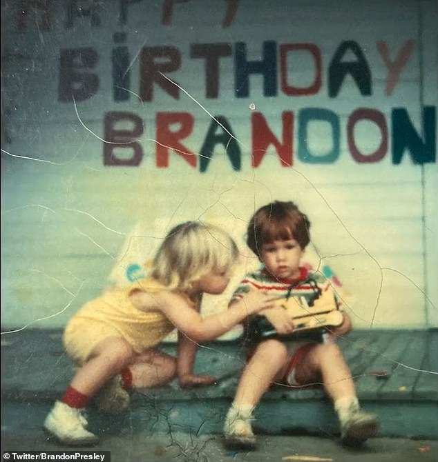 Brandon Presley (left) was born three weeks before Elvis' death in 1977.  In the third grade, his alcoholic father was murdered and later his uncle, a sheriff, was killed in the line of duty.