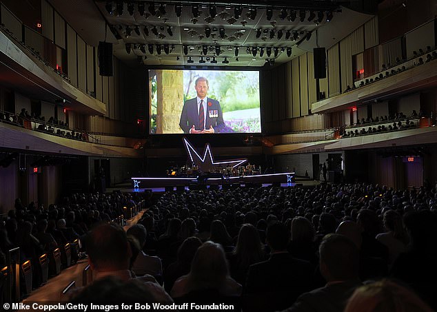 The audience at Stand Up For Heroes in New York watched Prince Harry's speech last night