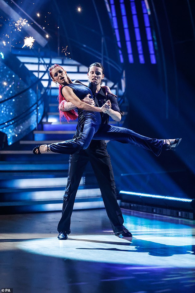 Intense: the couple danced the Argentine tango to Sail by AWLONATION and finished in the middle of the rankings with 30 points out of 40