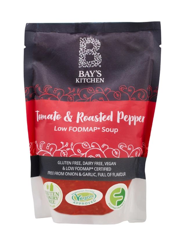 BAY¿S KITCHEN TOMATO & ROASTED PEPPER SOUP: 'This is low in FODMAPs - ingredients that can cause intestinal problems such as bloating and cramps'