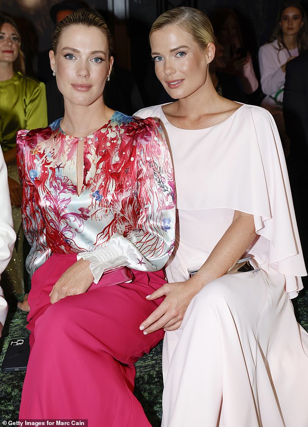 Lady Amelia (left) and her twin brother Lady Eliza (right), both 30, celebrated the 50th anniversary of designer Marc Cain GmbH at the event in Bodelshausen