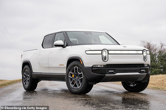 Super fast: The Rivian R1T has three all-wheel drive modes, including the quad-motor setting, which uses all four electric motors and lets it accelerate from 0 to 60 mph in just three seconds