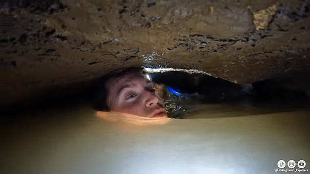 The clip, shared on Friday, quickly racked up thousands of views and shows the dangers of caving unprepared