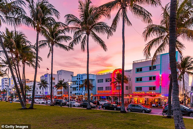 Miami Beach, Florida (pictured) took third place, with the city coming in at $5.5 million