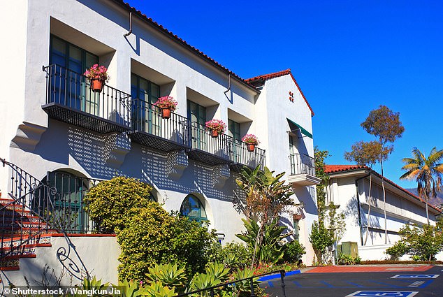 Santa Barbara (pictured), another Golden State city, came in at number four with an average sales price of $5 million