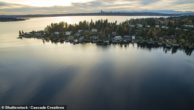 Medina, Washington (pictured) ranked ninth on the list with a median home price of $4,388,000