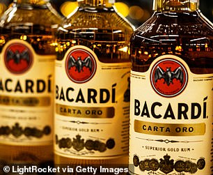 Bacardi Carta Oro seen in the store