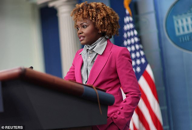 White House Press Secretary Karine Jean-Pierre called for taking the polls with a 'grain of salt' – even though Biden has been underwater since August 2021