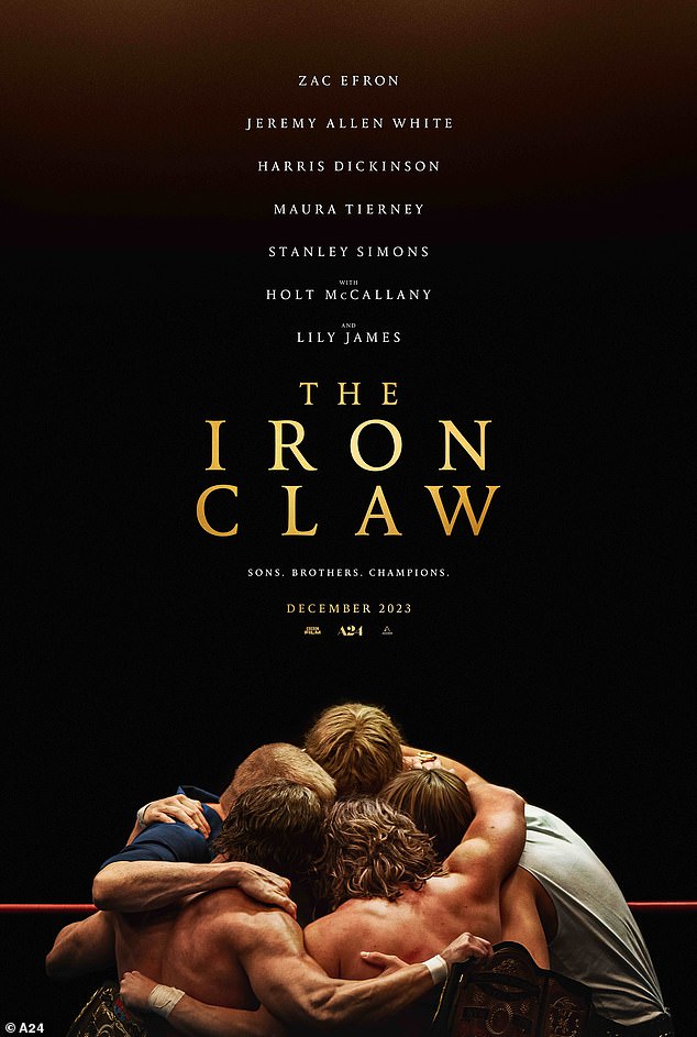 Brothers in the ring: The film also stars The Bear stars Jeremy Allen White, Harris Dickinson and Stanley Simons as brothers who became major wrestling stars in the 1970s.  The Iron Claw opens in theaters December 22