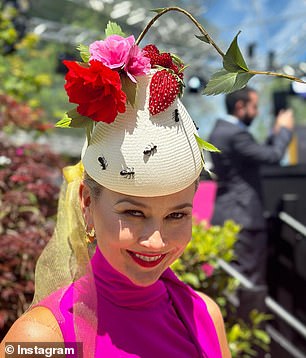 In third place was Milliner Jill Humphries' whimsical handmade creation, decorated with beaded ants and berries and fabric flowers, worn by Bree Laughlin.