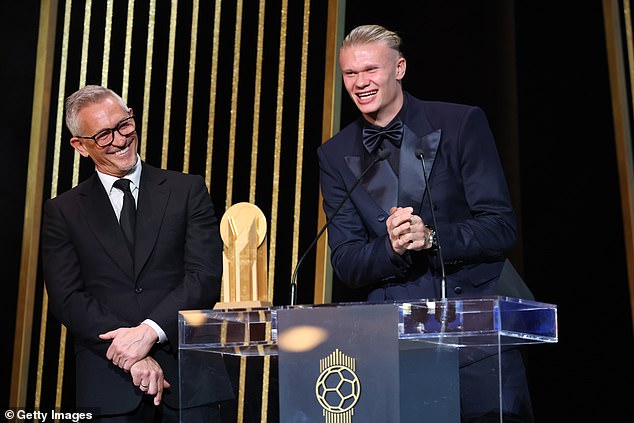 Haaland chose to snub Lineker, although the presenter is unlikely to take it personally after they shared a joke on stage at the Ballon d'Or ceremony