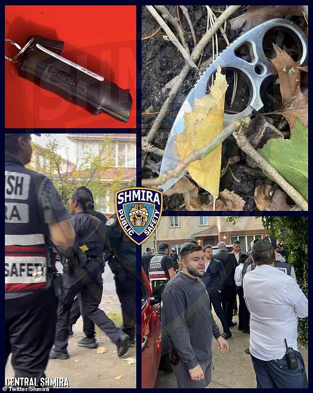 A composite image from Shmira's social media documenting the scene of the crime and the tools Ugur used, including her pepper spray (top left)