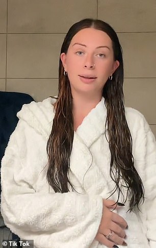 Eden, who stood in her bathroom in a white robe, spoke directly to the camera as she began: “I haven't slept well in almost 24 hours.  It was just terrible'