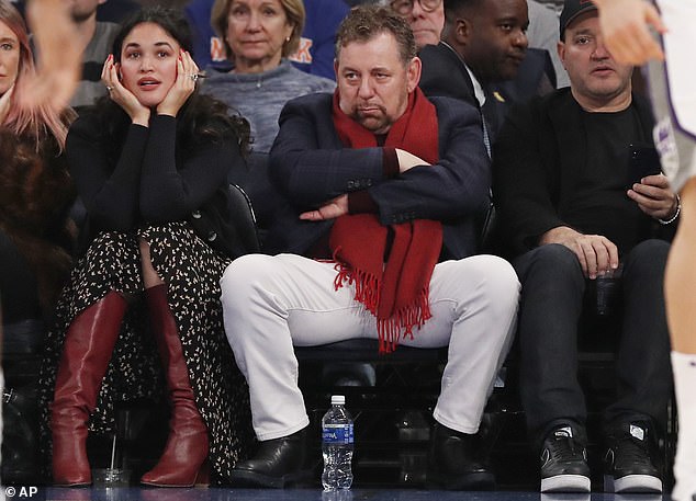 Dolan is seen at a New York Knicks game in 2019