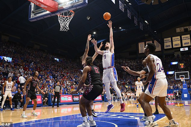 The Jayhawks were led by Hunter Dickinson in a season-opening win over NC Central on Monday.