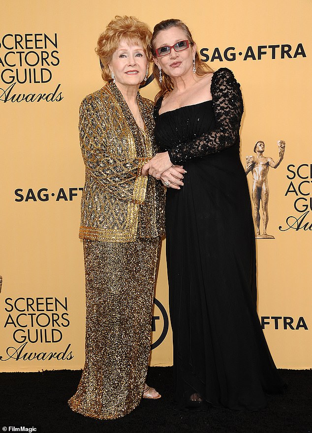 Tragic loss: Forest Lawn Memorial Park cemetery is the final resting place of a galaxy of Hollywood stars, including Carrie Fisher and Debbie Reynolds (pictured in 2015)