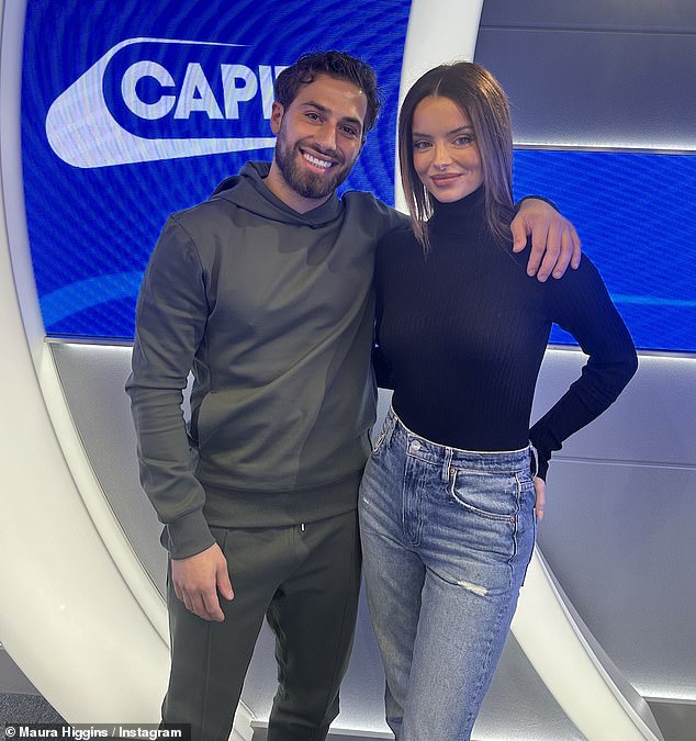 Two presenters: The Irish bombshell chatted to ex-islander Kem Cetinay, 27, on Capital Late Show on Monday as she recalled taking part in the 'epic' brand new show