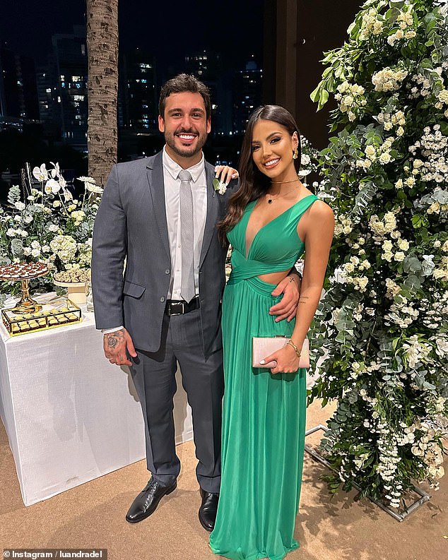 The late Brazilian influencer Luana Andrade (right) with her boyfriend of two years, Joao Hadad.