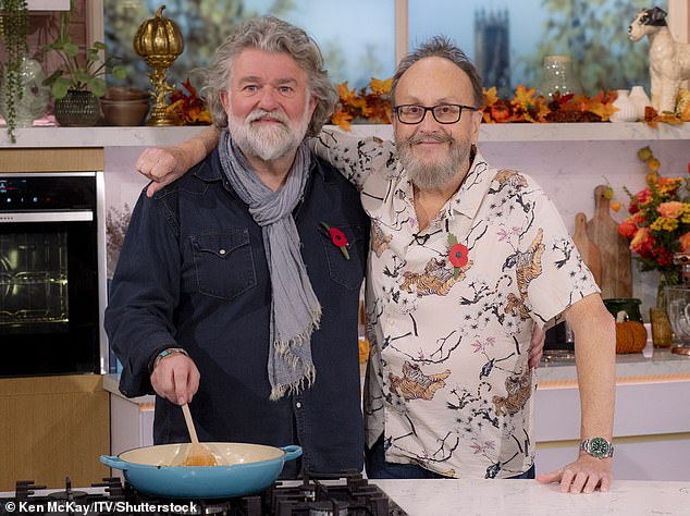 Exciting: Dave and Si will film a BBC Two travel series, Hairy Bikers Go West, which will see the duo travel from Scotland to Devon in eight episodes (pictured last month)