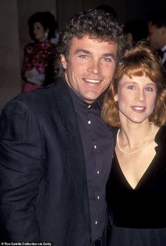 Family: Fortunately, the Chicago-born, Cali-based actor has plenty of support from his daughter Schyler and his wife of 40 years, Vicki Manners (right, pictured in 1994)