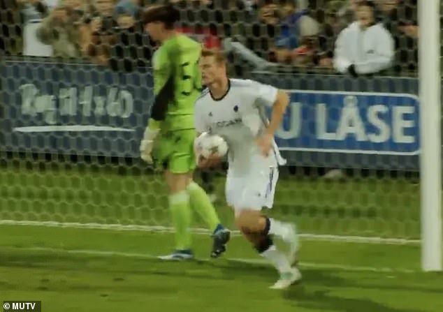 Emil Hojlund scored a goal back from the penalty spot for Copenhagen on Wednesday