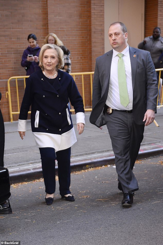 Hillary Clinton leaves The View studios in New York