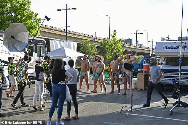 The Eagles' offensive line poses naked in South Philadelphia for ESPN's 'Body Issue'