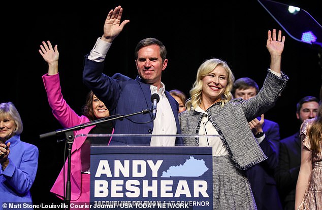 Kentucky's Democratic Governor Andy Beshear was re-elected Tuesday night, while Democrats took control of the full Virginia General Assembly and Ohio voters voted to protect abortion rights and legalize pot.