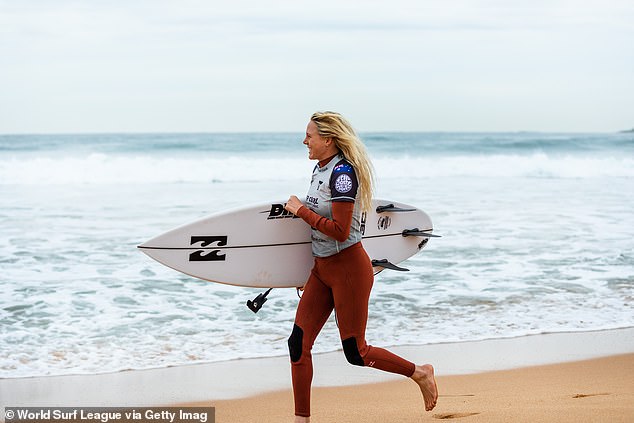 She previously told Daily Mail Australia how she stays motivated and how surfing led her to find a second passion: art