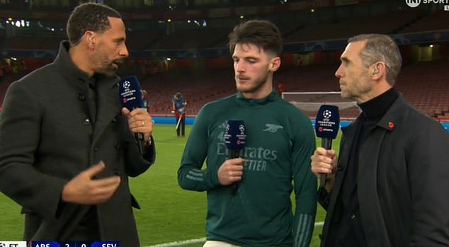 Rice and Keown analyzed the poor moment of ball control in a post-match interview at the Emirates