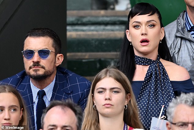 Bloom and Perry in London were photographed at a Wimbledon event in London in July